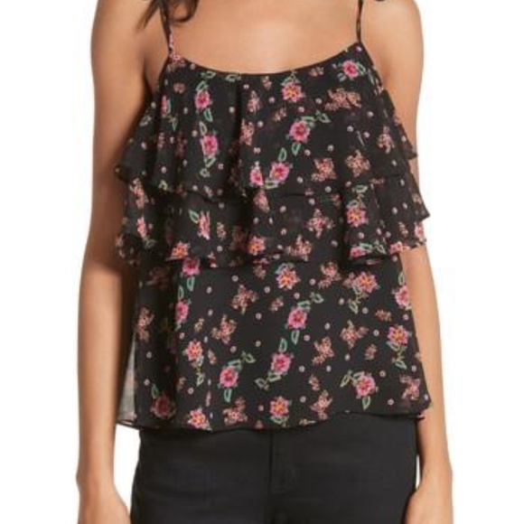 Rebecca Minkoff Atlas Ruffle Tank Top M - Picture 1 of 6